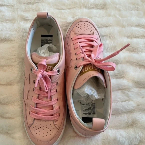 GOLDEN GOOSE Women's Perforated Leather Sneakers - Pink - Picture 8 of 15